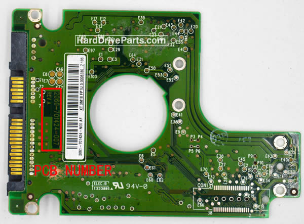 Controladora disco duro wd pcb 2060-701424-007
