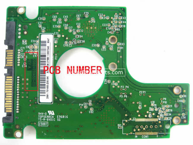 Western Digital WD800BEVS PCB?Disco Duro 2060-701450-011