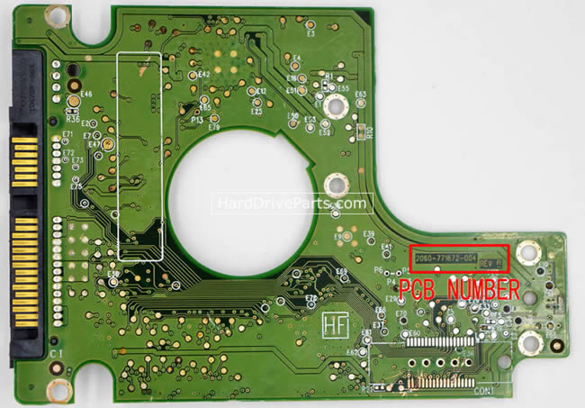 WD2500BEKT Western Digital Placa Disco Duro 2060-771672-004