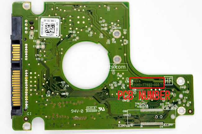 WD5000BPVT Western Digital Placa Disco Duro 2060-771692-005