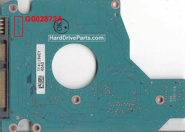Controladora disco duro toshiba pcb G002872A