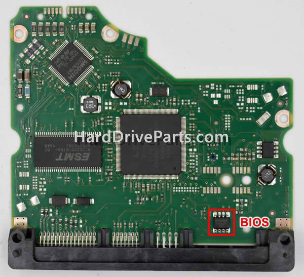 Cambiar el chip de la BIOS en 100535537 placa lógica de PCB de disco duro Seagate