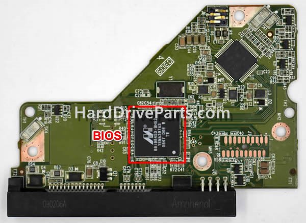 Cambiar el chip de la BIOS en 2060-771577-001 placa lógica de PCB de disco duro WD