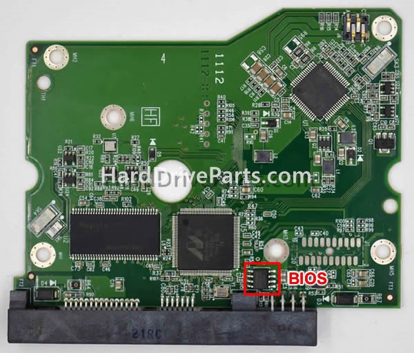 Cambiar el chip de la BIOS en 2060-771716-001 placa lógica de PCB de disco duro WD