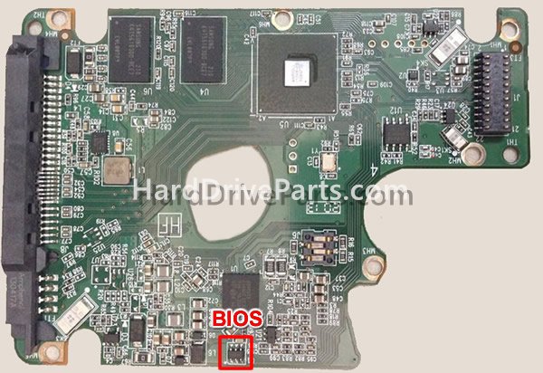 Cambiar el chip de la BIOS en 2060-771770-004 placa lógica de PCB de disco duro WD