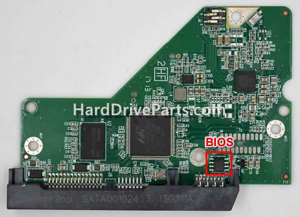 Cambiar el chip de la BIOS en 2060-771853-000 placa lógica de PCB de disco duro WD