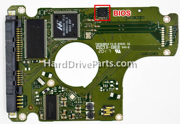 Cambiar el chip de la BIOS en BF41-00291A placa lógica de PCB de disco duro Samsung