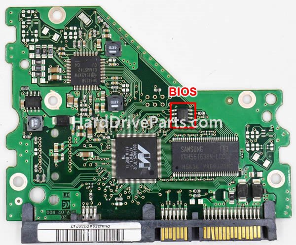 Cambiar el chip de la BIOS en BF41-00329A placa lógica de PCB de disco duro Samsung