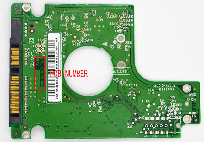 WD WD3200BMVU Tarjeta Logica 2060-701499-000