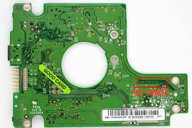 WD WD1600BMVV Tarjeta Logica 2060-701675-004