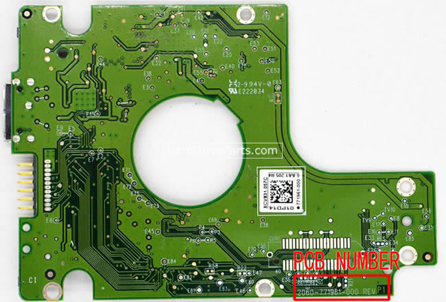 WD WD7500BMVW Tarjeta Logica 2060-771961-000