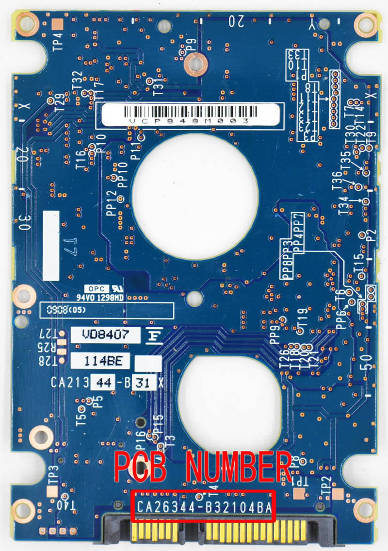 Fujitsu MHY2200BH Tarjeta Logica CA26344-B32104BA